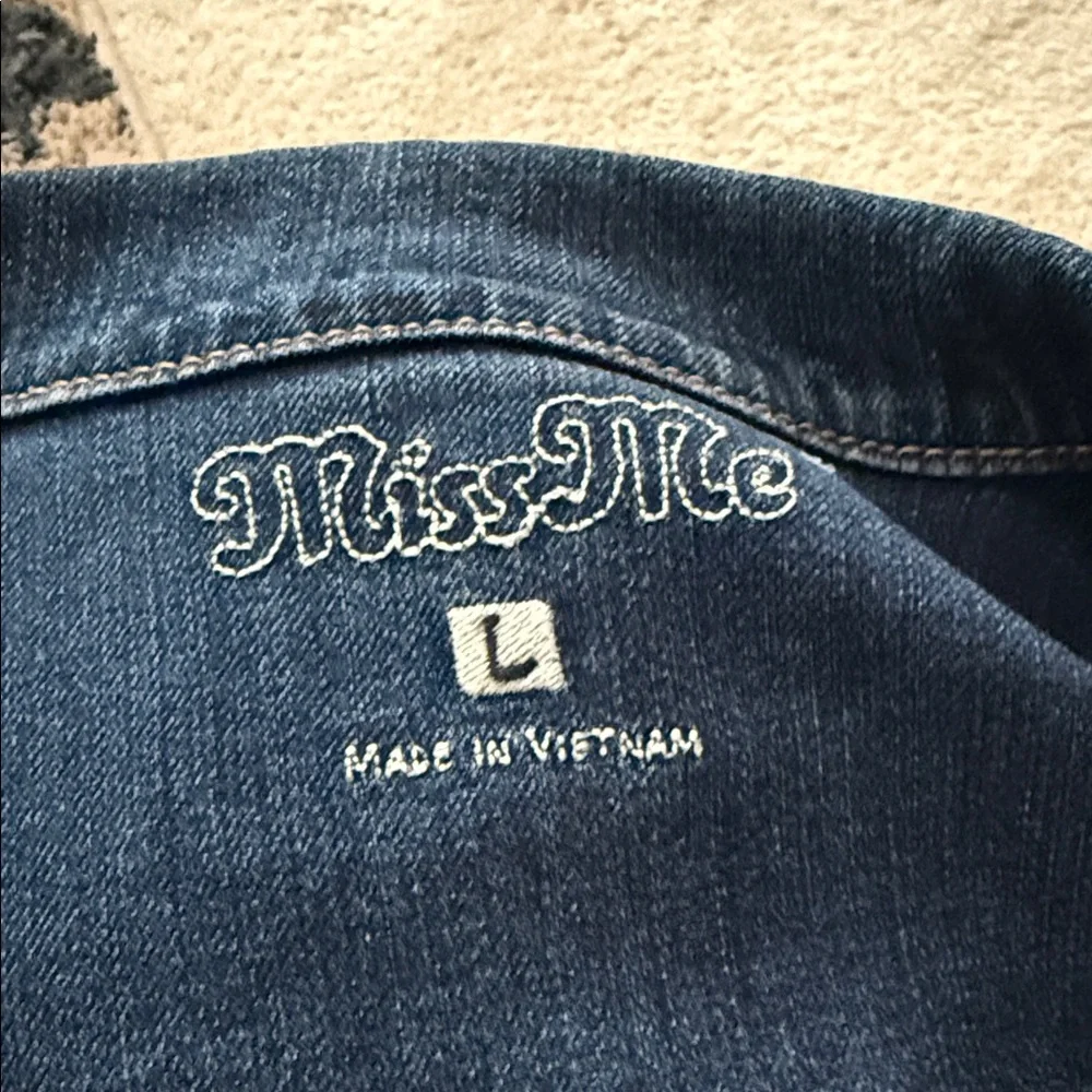 Miss Me Dark Blue Denim Jacket - Picture 6 of 6